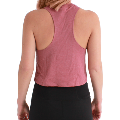 California State Flag Racerback Cropped Tank Heather Mauve