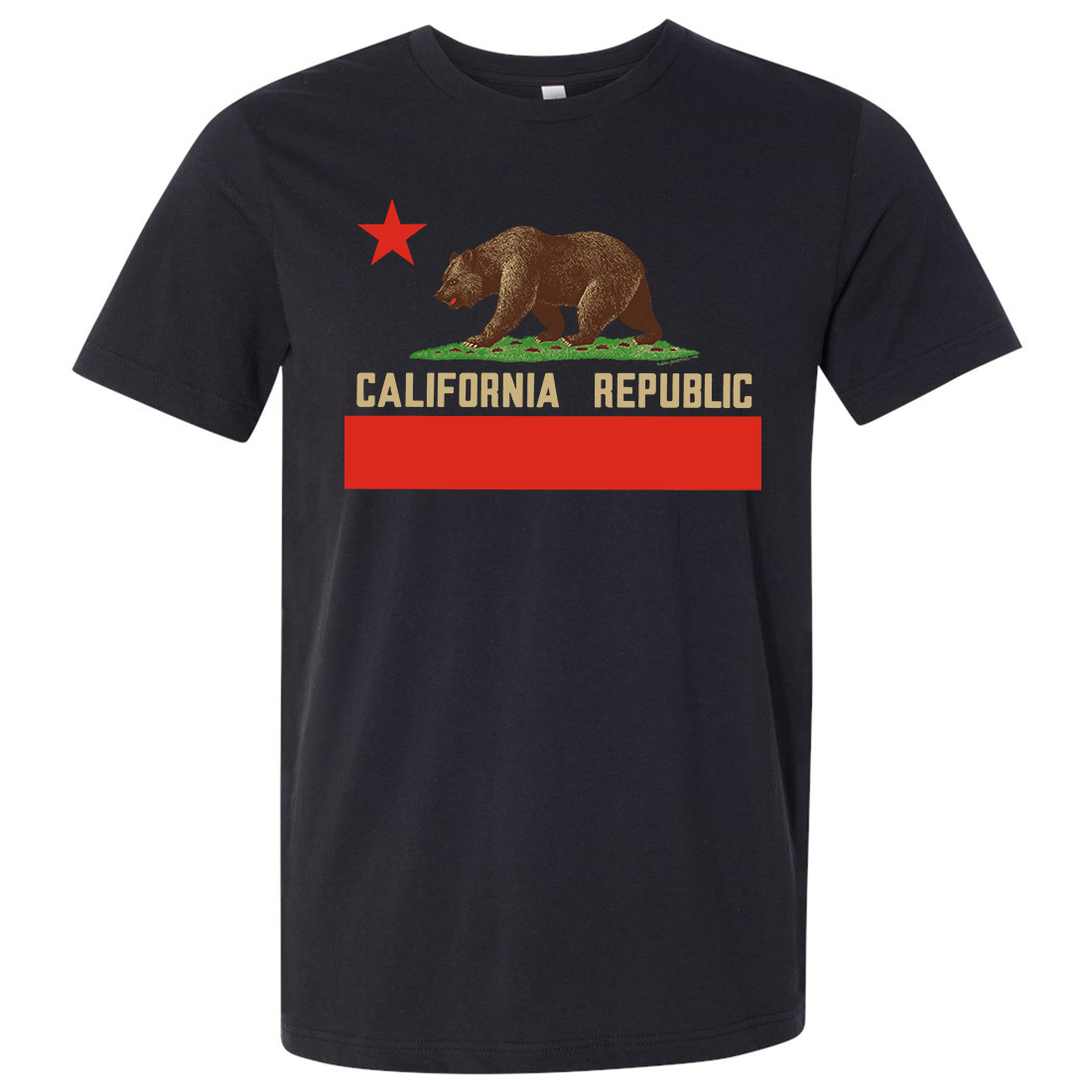 Don Pimentel California Republic Bear Flag Asst Colors Mens Lightweight Fitted T-Shirt/tee