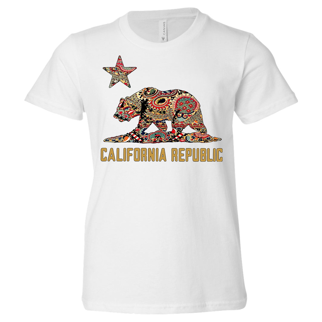 California Republic Paisley Asst Colors Youth T-Shirt/tee
