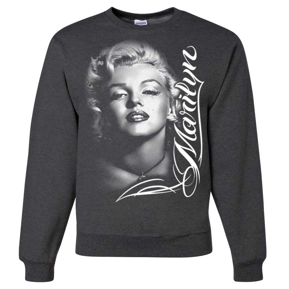 Marilyn Monroe Portrait Signature Crewneck Sweatshirt