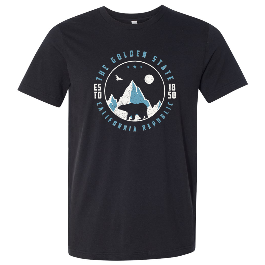Snowy California Mountains Asst Colors Mens Lightweight Fitted T-Shirt/tee