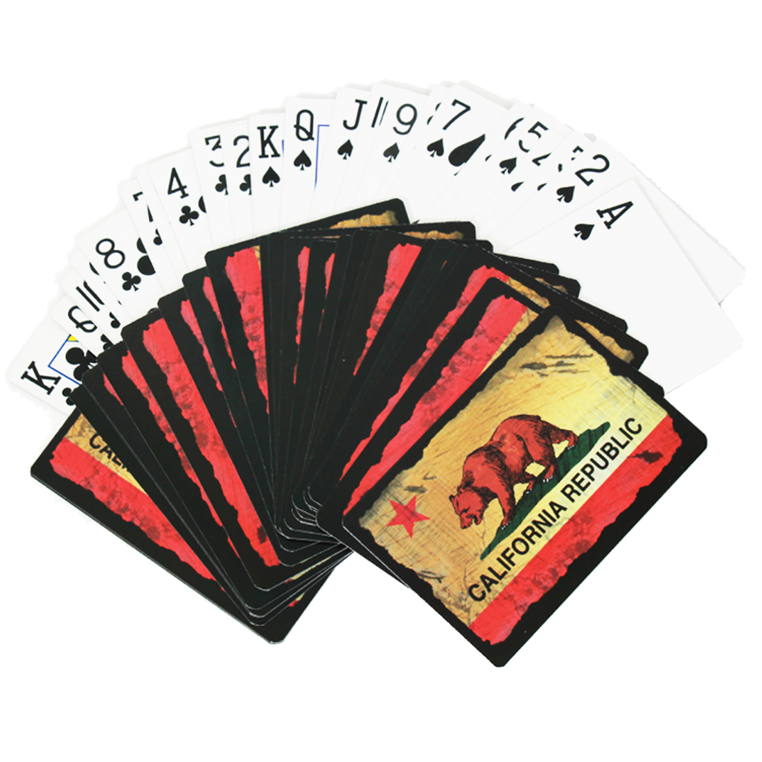 California Republic Distressed Design Playing Cards