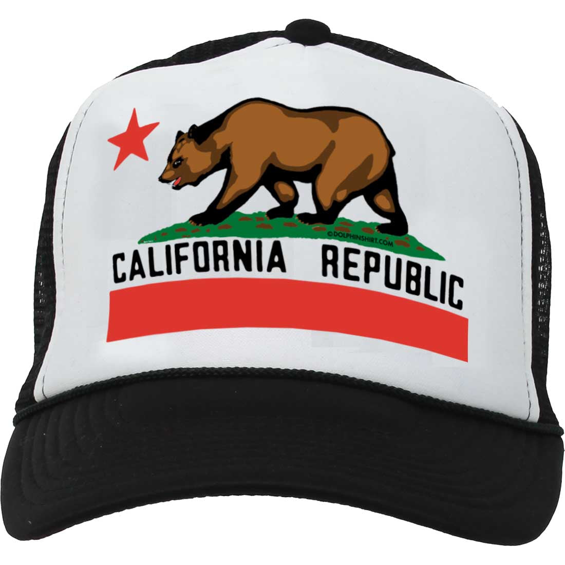 California State Flag Snapback Mesh Truckers Cap