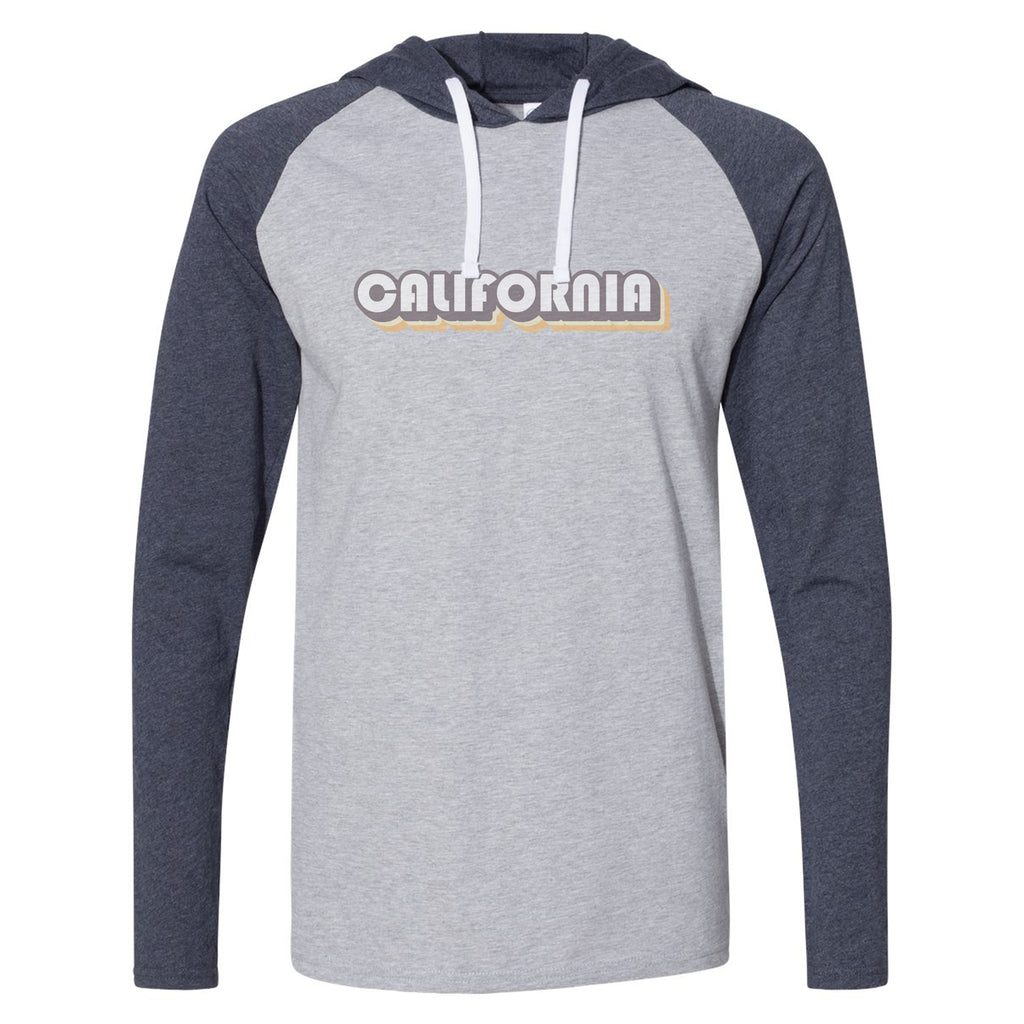 Vintage California 70s Style Hooded Long Sleeve T-Shirt