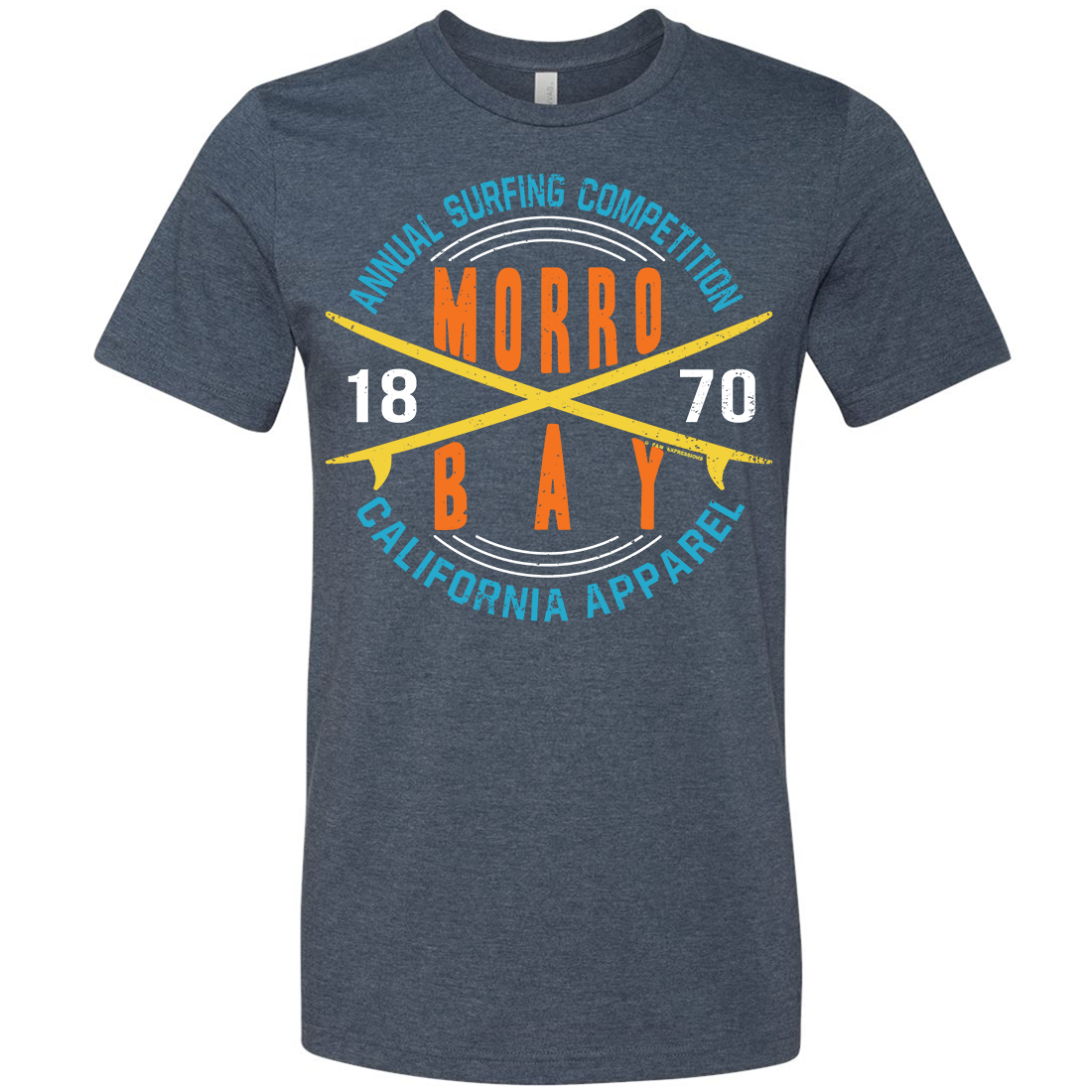 Annual Surfing Competition Asst Colors Mens Lightweight Fitted T Shirt California Republic Clothes
