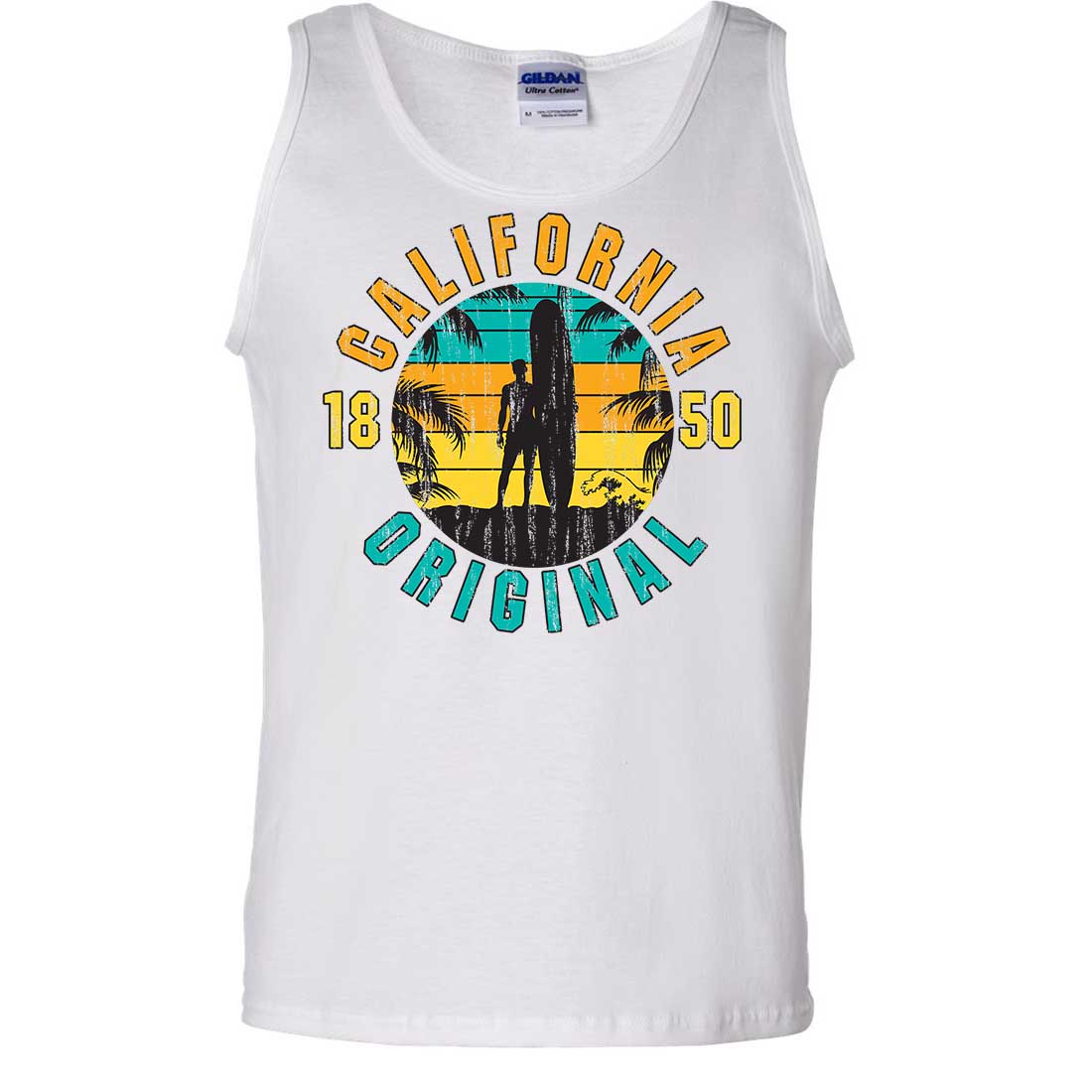 California Original Vintage Surfer Asst Colors Tank Top