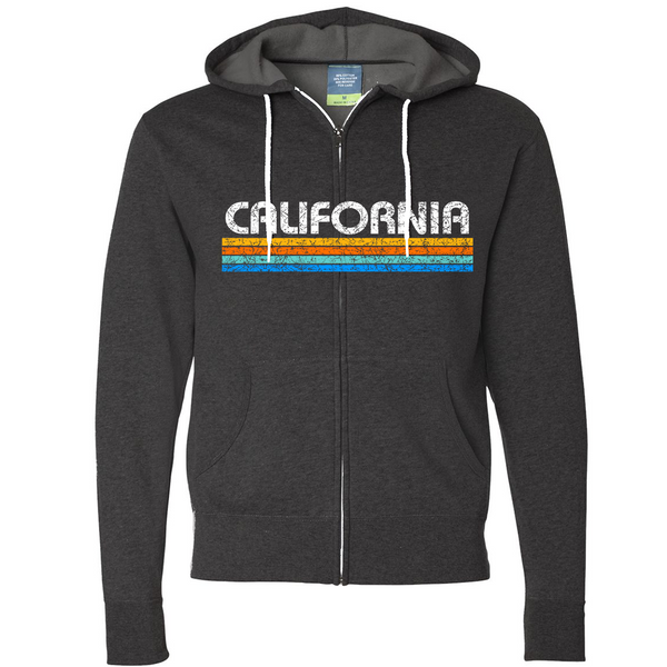 【SCENERITY】Cali hood zip-up California-Vintage-Stripe-Zip-