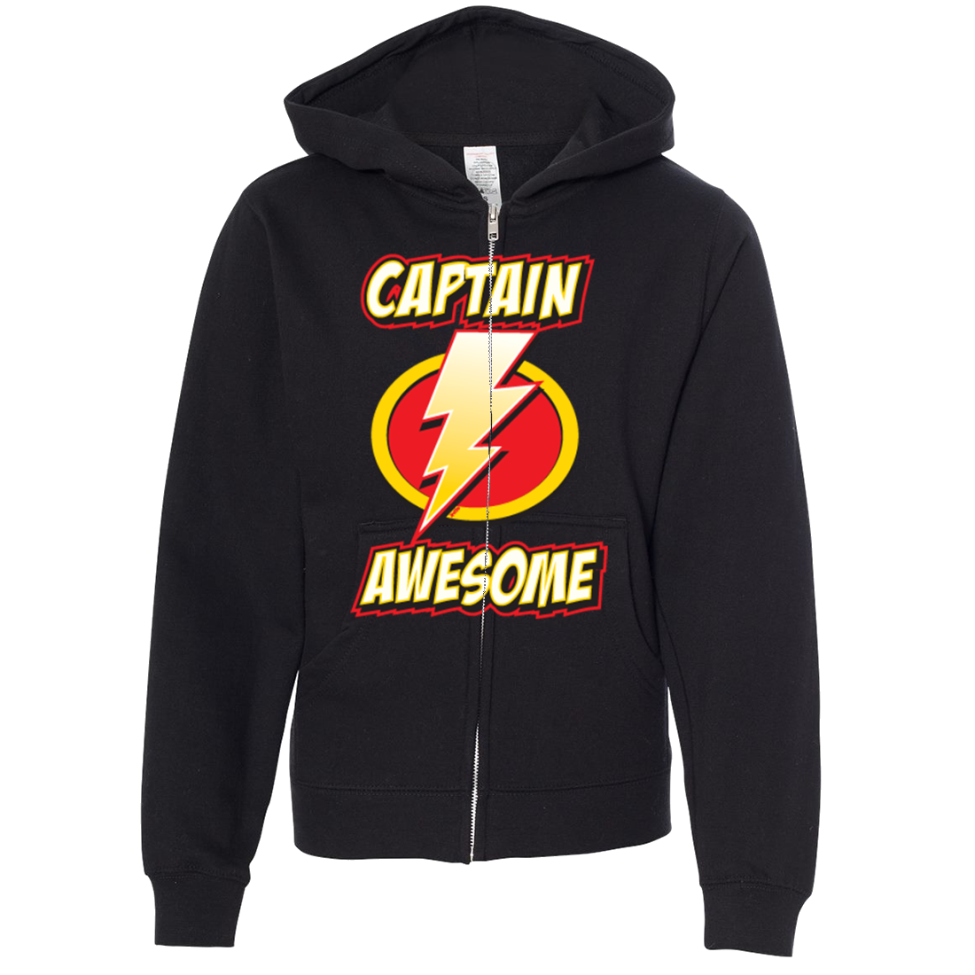 Captain Awesome Premium Youth Zip Up Hoodie California Republic Clothes