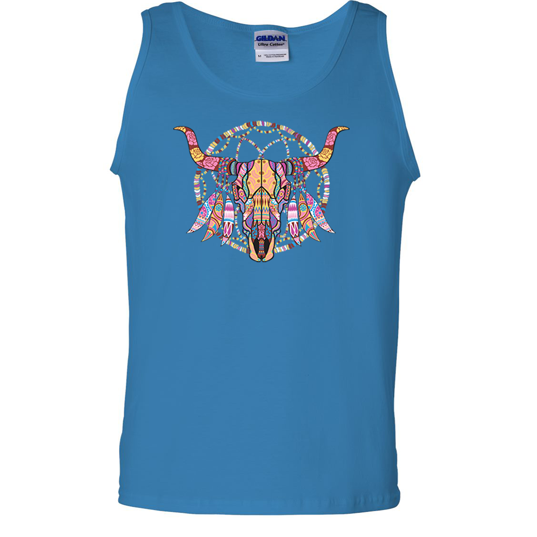 Cow Skull Mosaic Asst Colors Tank Top California Republic Clothes