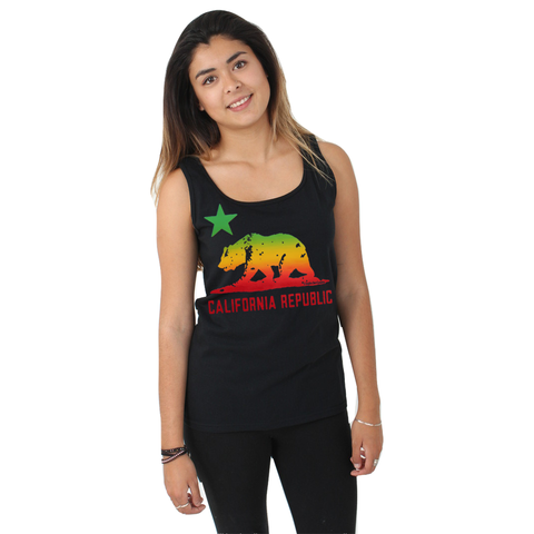 California Republic Rasta Bear Flag Women