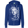 Marilyn Monroe Portrait Signature Zip-Up Hoodie