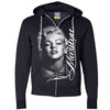 Marilyn Monroe Portrait Signature Zip-Up Hoodie