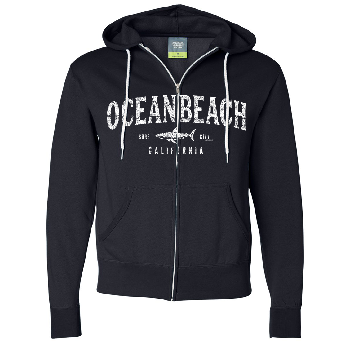 Ocean Beach California Zip-Up Hoodie - California Republic
