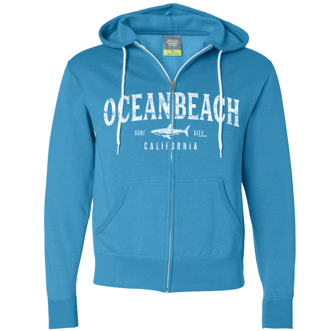 Ocean Beach California Zip-Up Hoodie - California Republic Ocean Beach California Zip-Up Hoodie - California Republic