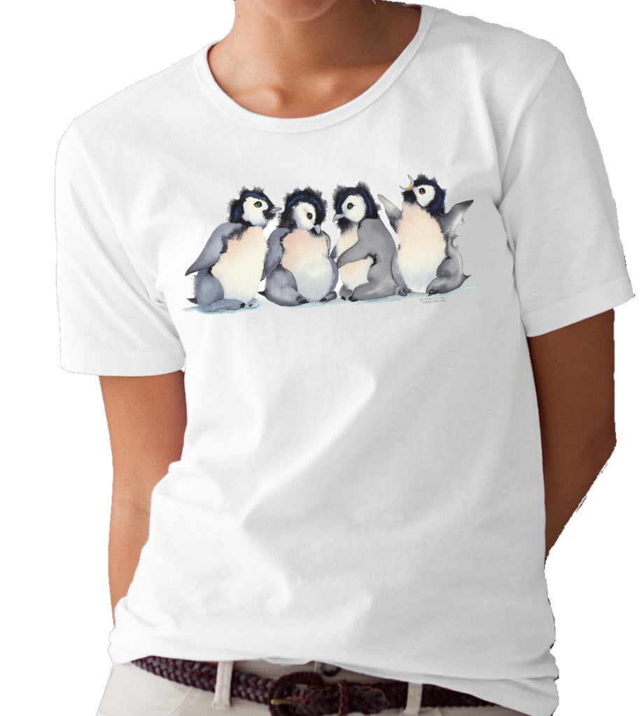 Baby Penguin Party T-shirt/tee by Valerie Pfeiffer