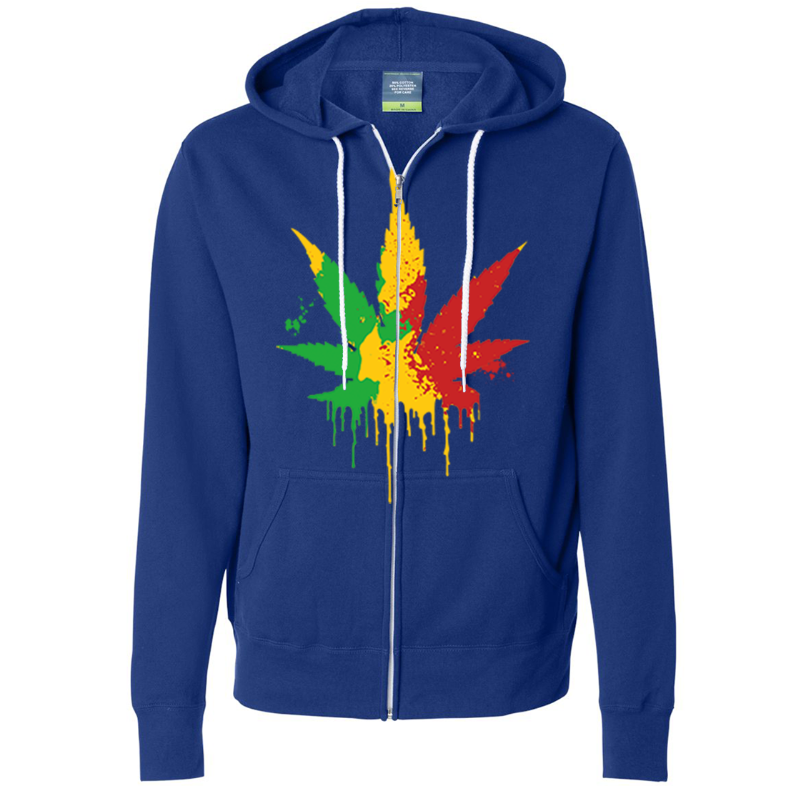 Rasta Pot Leaf Zip-Up Hoodie – California Republic Clothes
