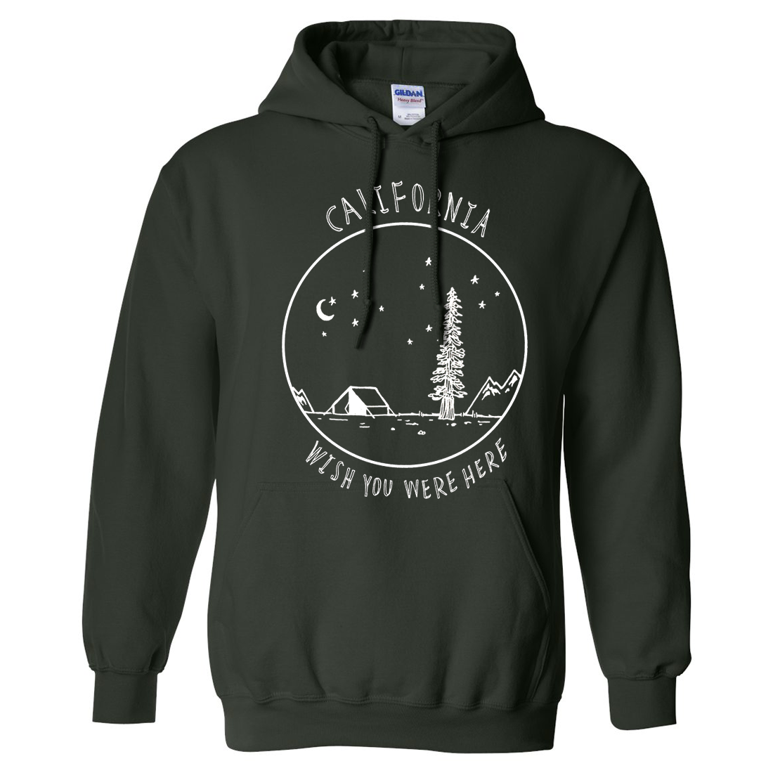 Wish You Were Here White Print Sweatshirt Hoodie California Republic Clothes