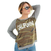 California Bold Text Pullover Camo/Eco Grey