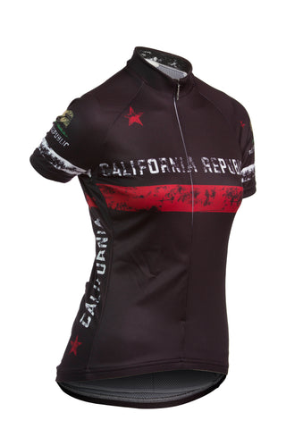 Maillot De Cyclisme Unisexe Radere - Imprimé Drapeau California Republic - Taille XL - Manches Courtes - Occasion
