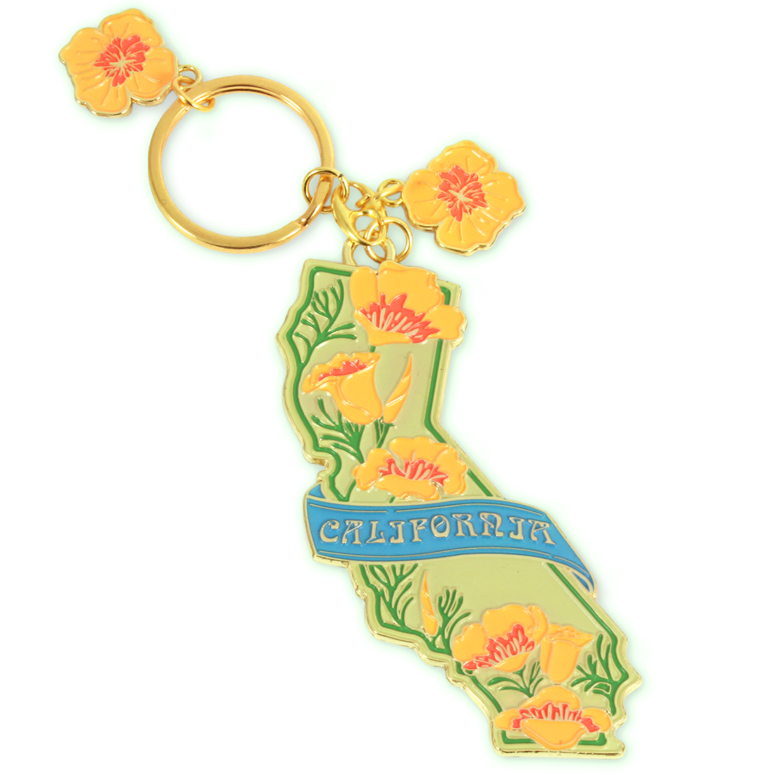 California Poppy Keychain