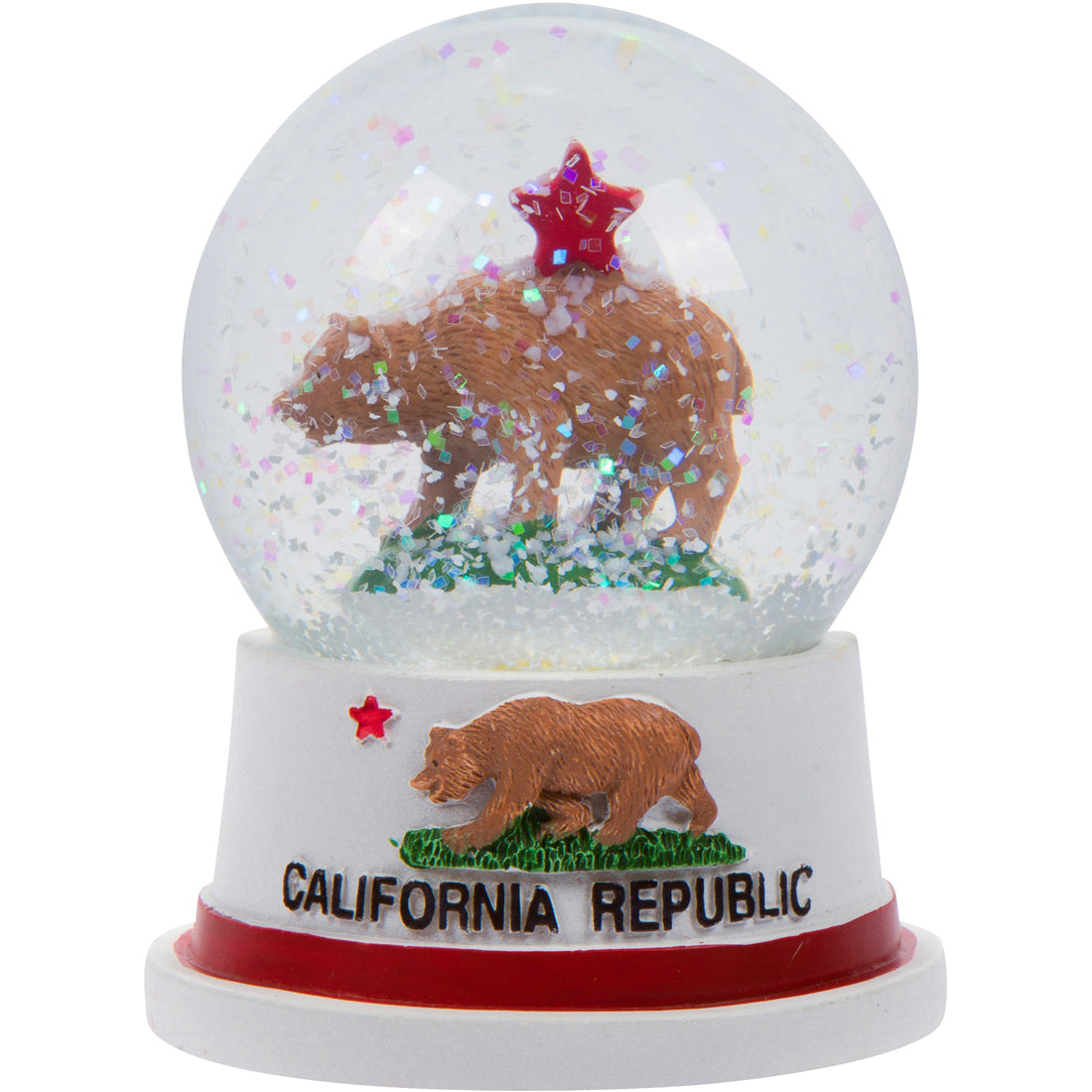 California Bear Flag Mini Snow Globe