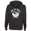 Surf The Waves California Premium Unisex French Terry Full-Zip Sweatshirt - Heathered Charcoal
