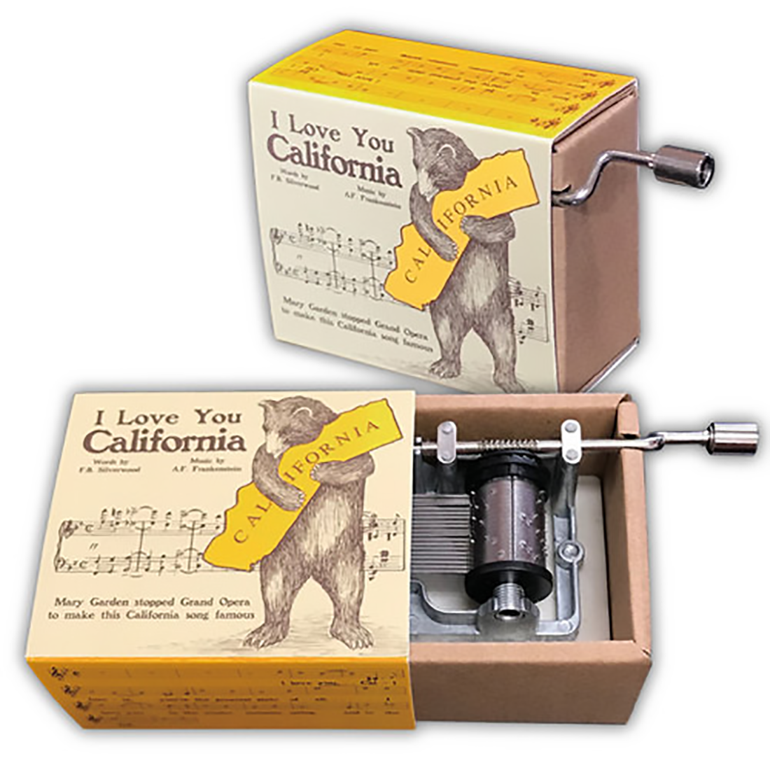 California Bear Mini Music Box