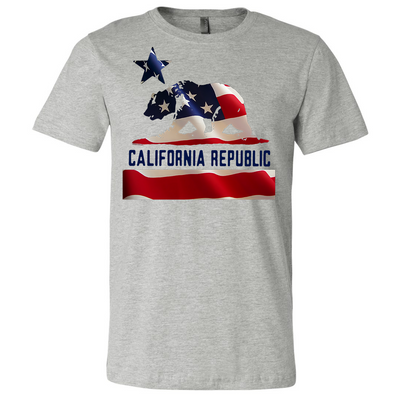 American Bear Flag Asst Colors Mens Lightweight Fitted T-Shirt/tee