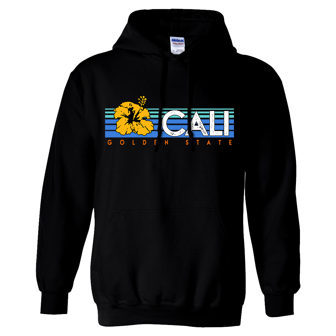 Cali Golden State Hibiscus Sweatshirt Hoodie - California Republic Clothes