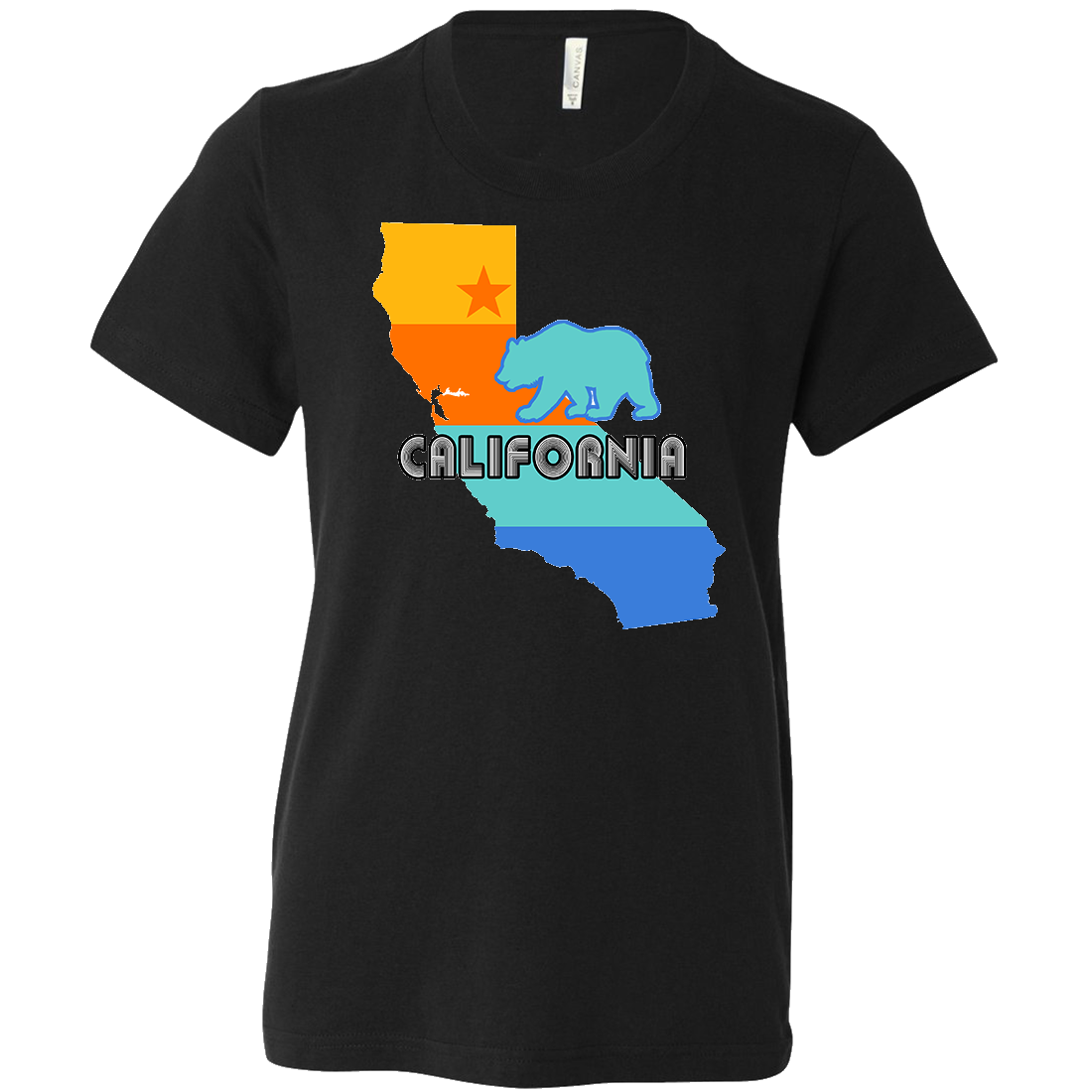 California Bear State Stripes Asst Colors Youth T-Shirt/tee
