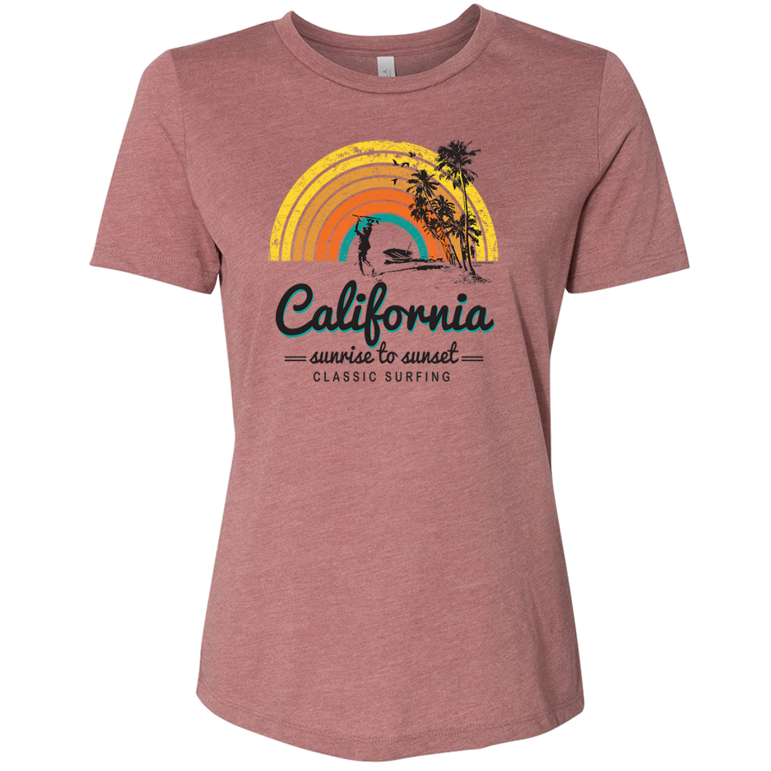 California Classic Sunrise Surfing Women's Relaxed Jersey
