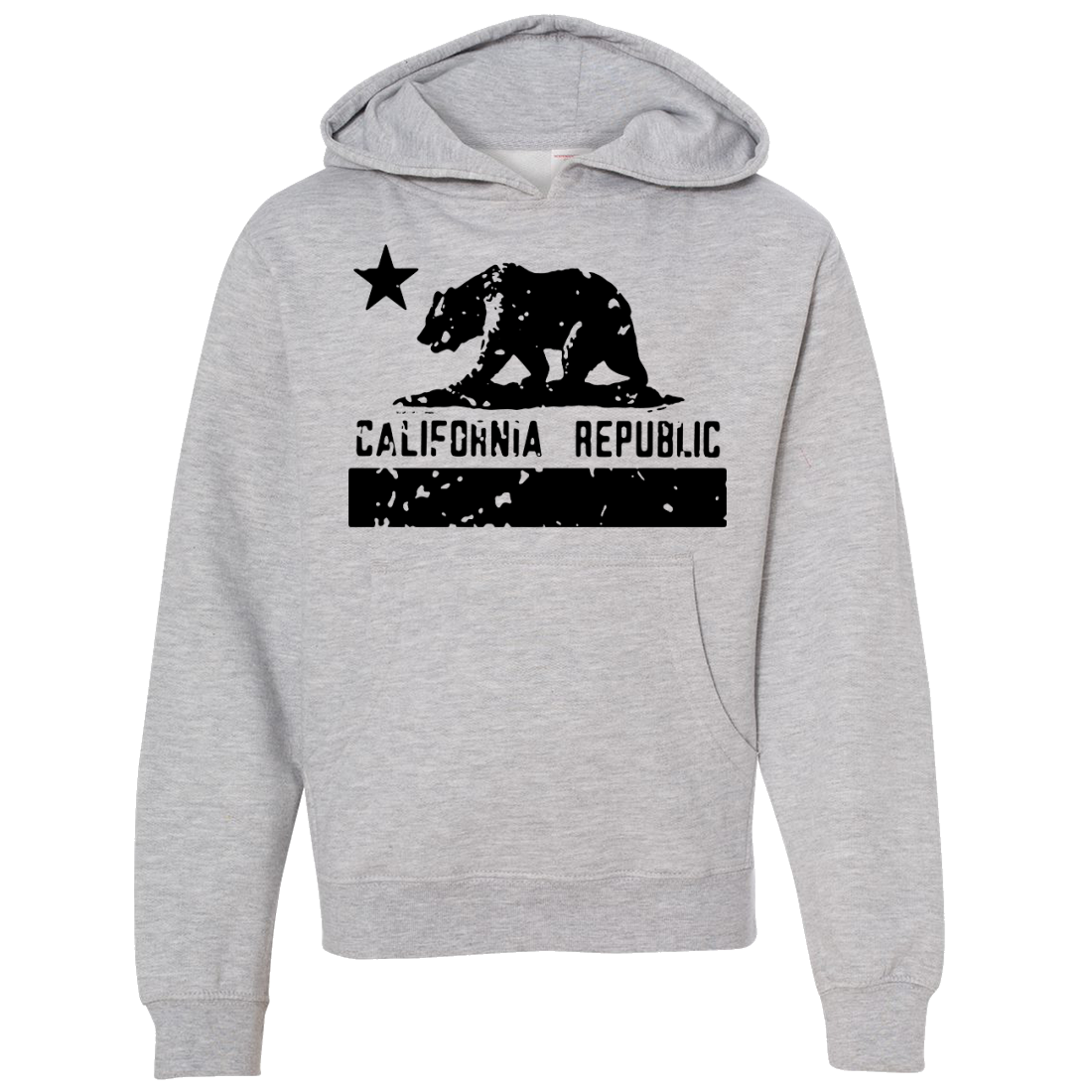 California Flag Black Print Silhouette Premium Youth Sweatshirt Hoodie