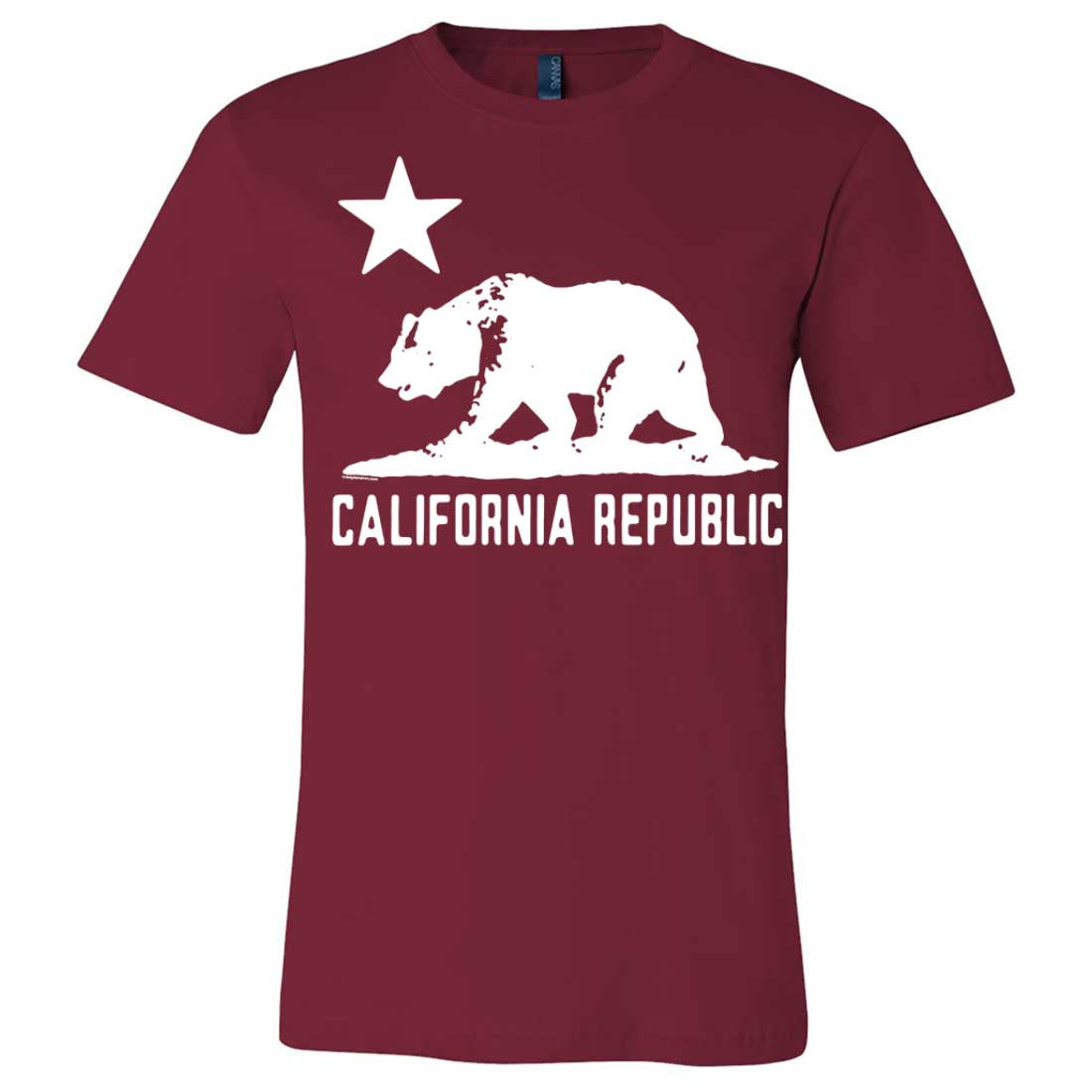 California Flag Oversize White Silhouette Asst Colors Mens Fitted T Sh California Republic Clothes