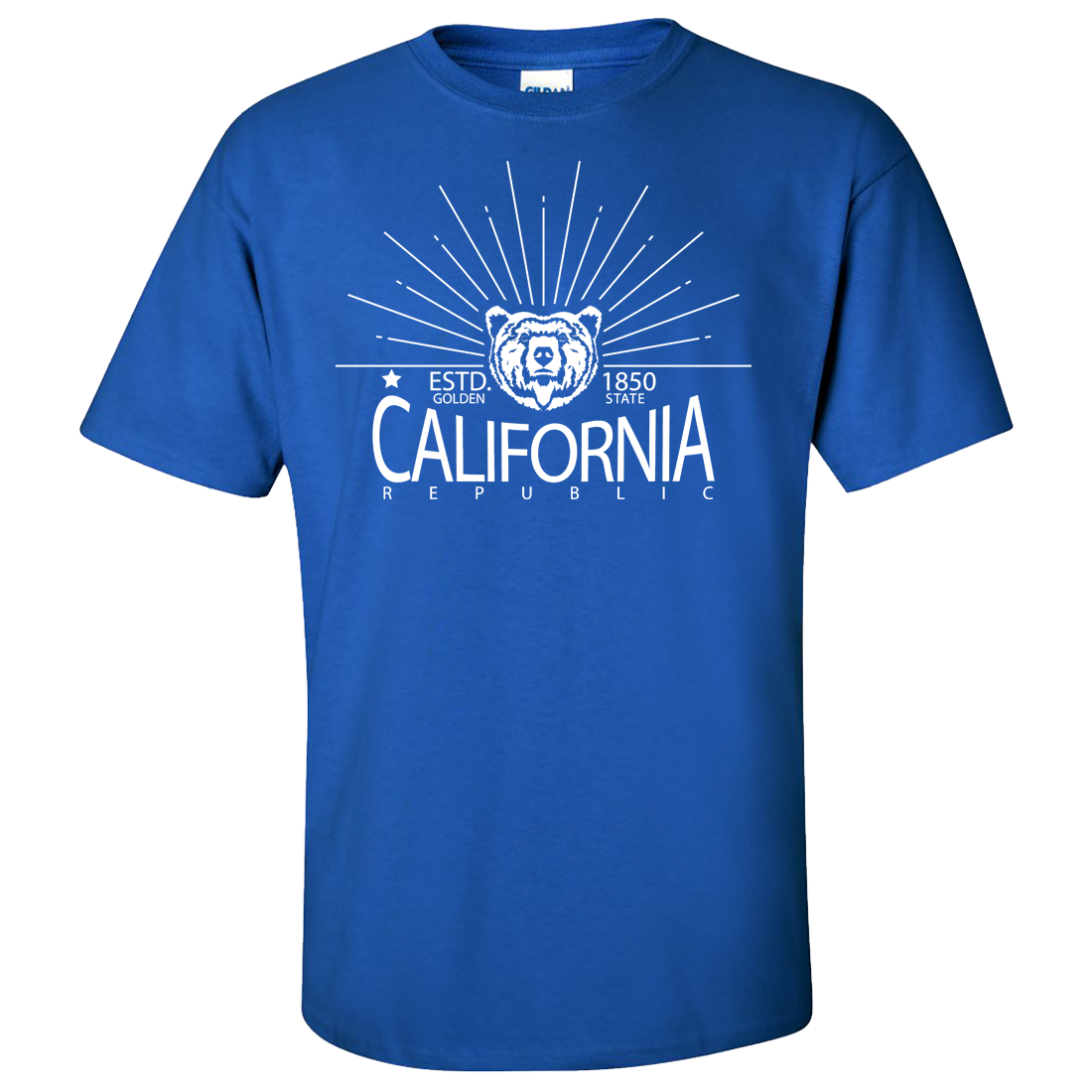 California Golden State Black Print Asst Colors T-shirt/tee