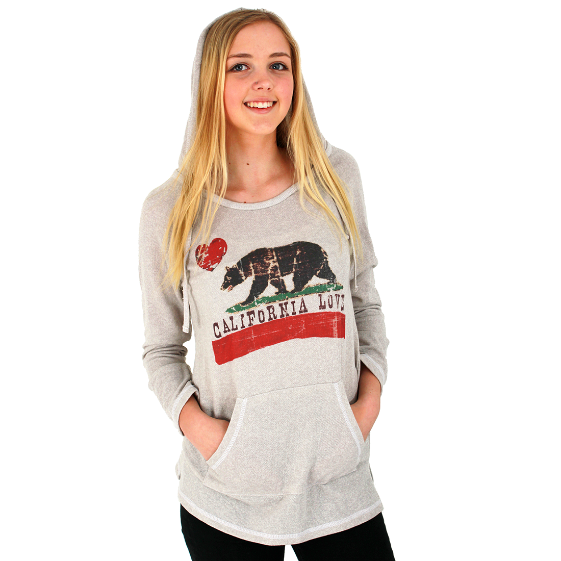 California Love French Terry Hooded Pullover Tunic