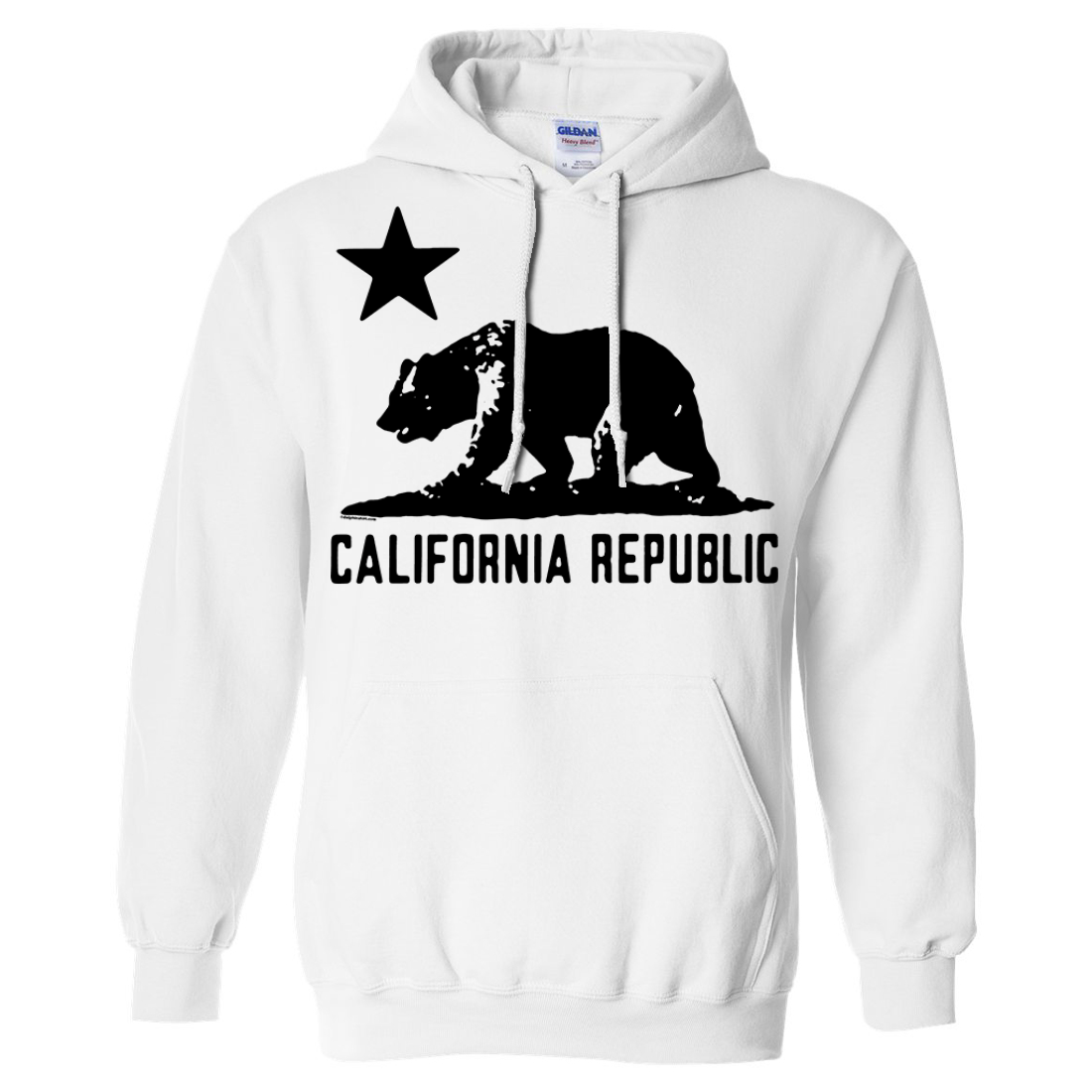 California Flag Black Oversized Silhouette Asst Colors Hoodie