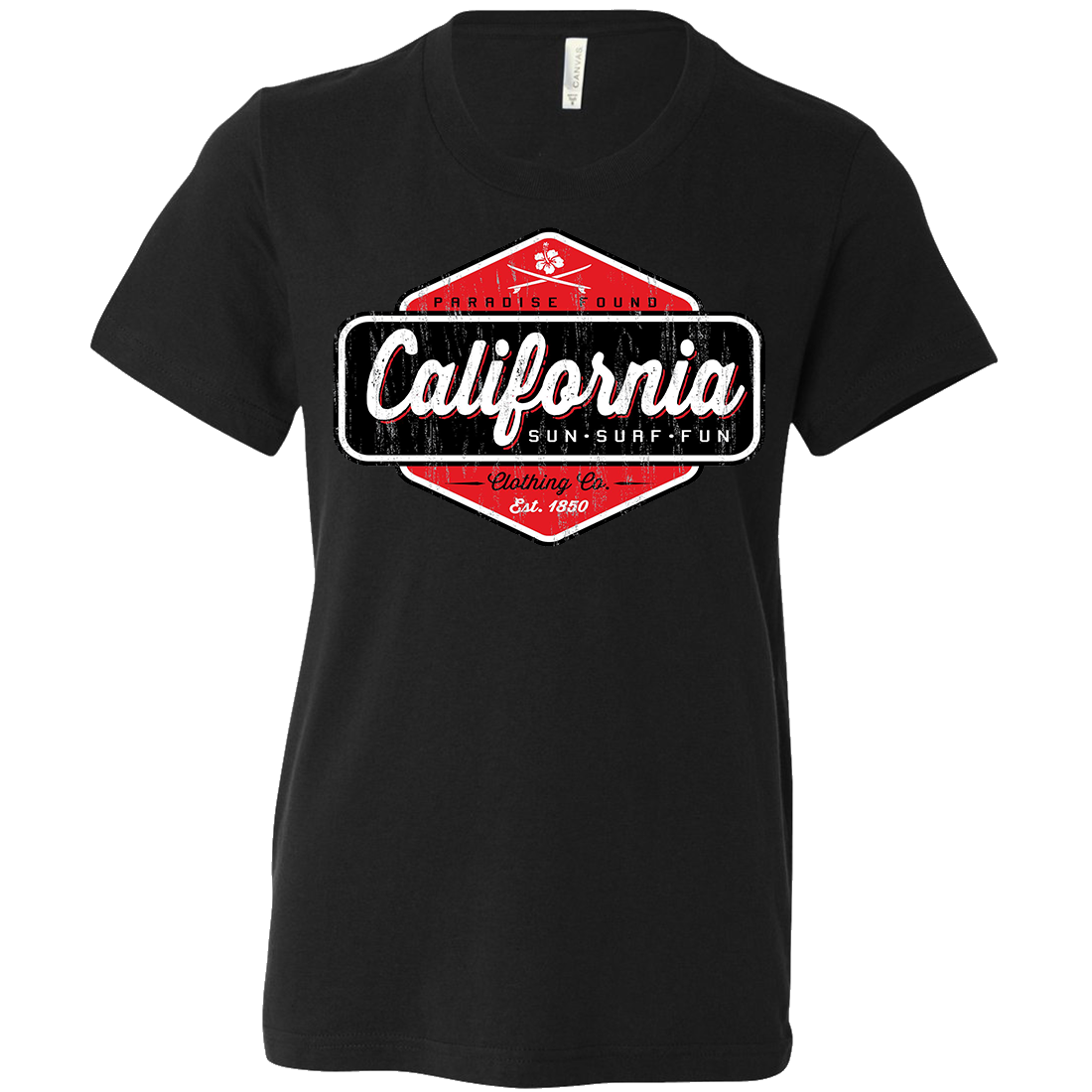California Paradise Found Asst Colors Youth T-Shirt/tee