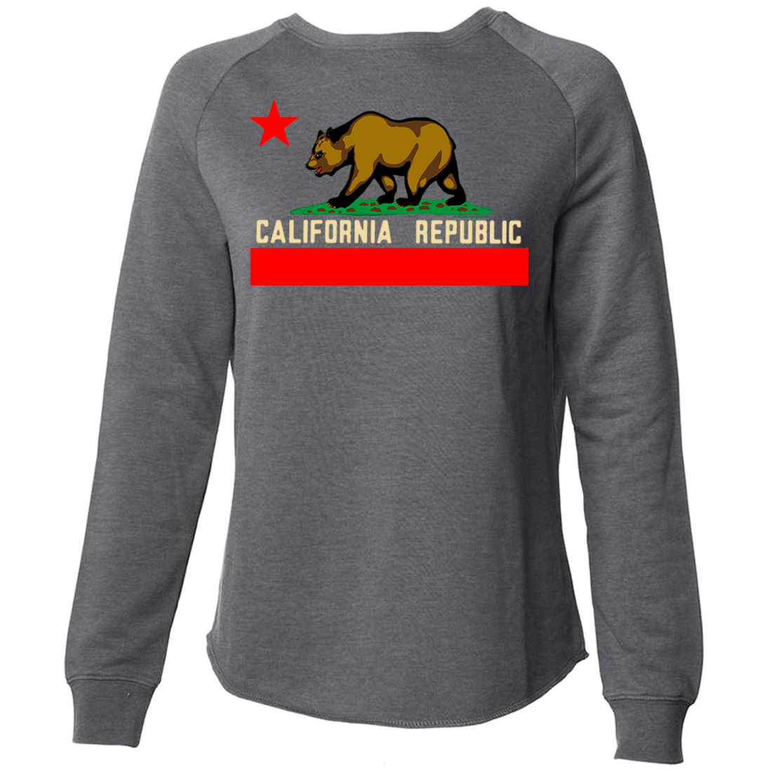 California Republic Borderless Bear Flag Super Soft Crewneck Sweater
