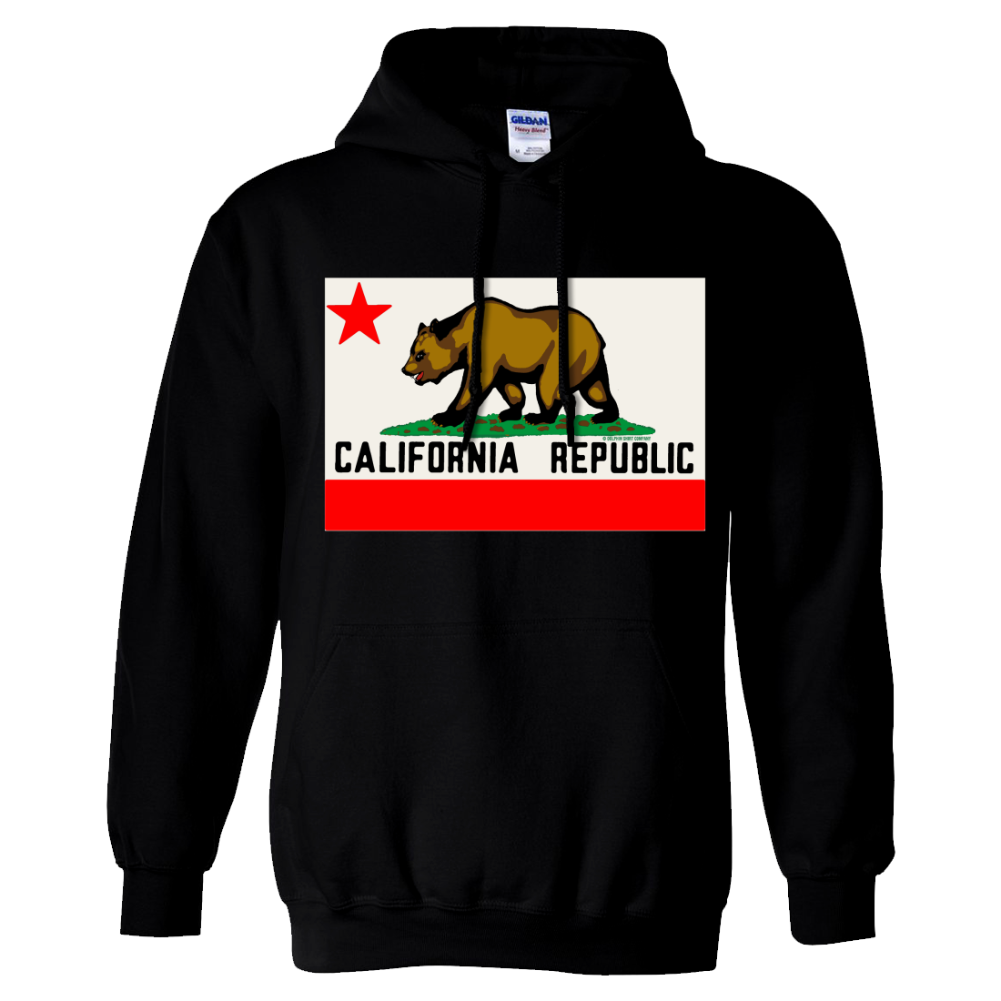 California Republic Original Bear Flag Sweatshirt Hoodie