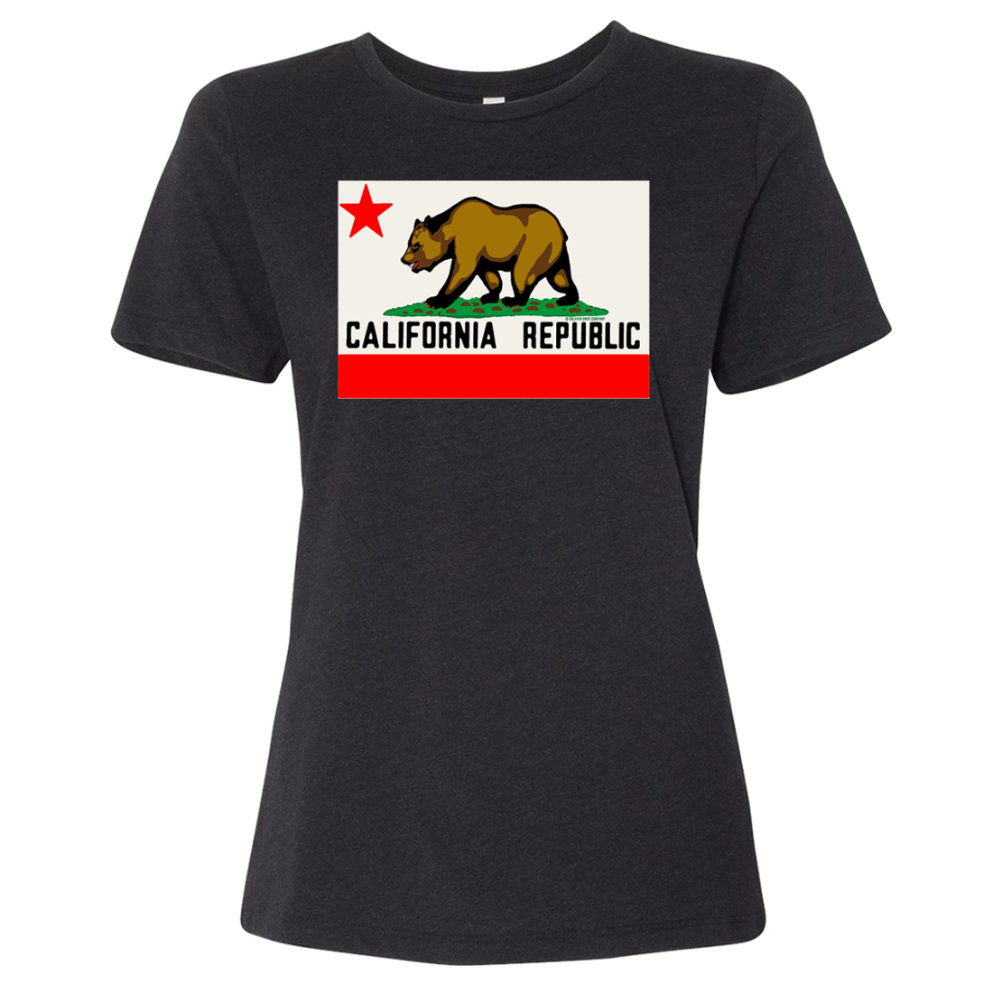 California Republic Original Bear Flag Women's Relaxed Jersey Tee