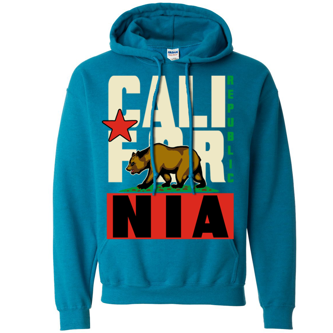 Felpa Unisex Stati Uniti Shop4ever Felpa Con Cappuccio California Flag Felpa Unisex Stati Uniti Shop4ever Felpa Con Cappuccio California Flag