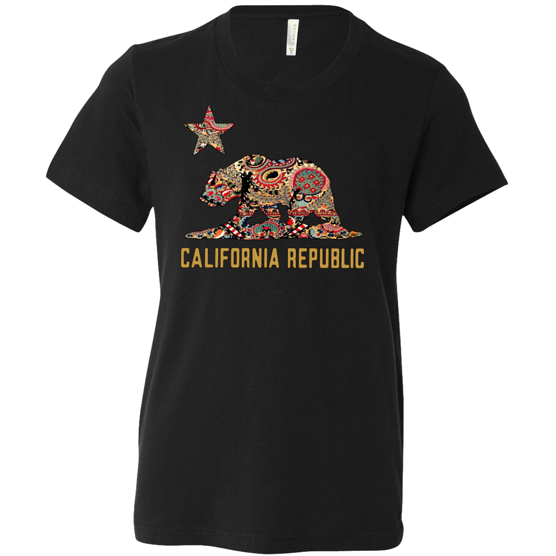 California Republic Paisley Bear Asst Colors Youth T-Shirt/tee