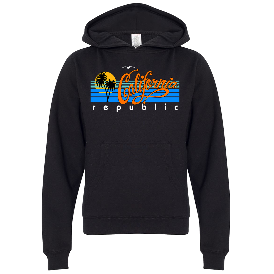 California Republic Palm Trees Premium Youth Sweatshirt Hoodie