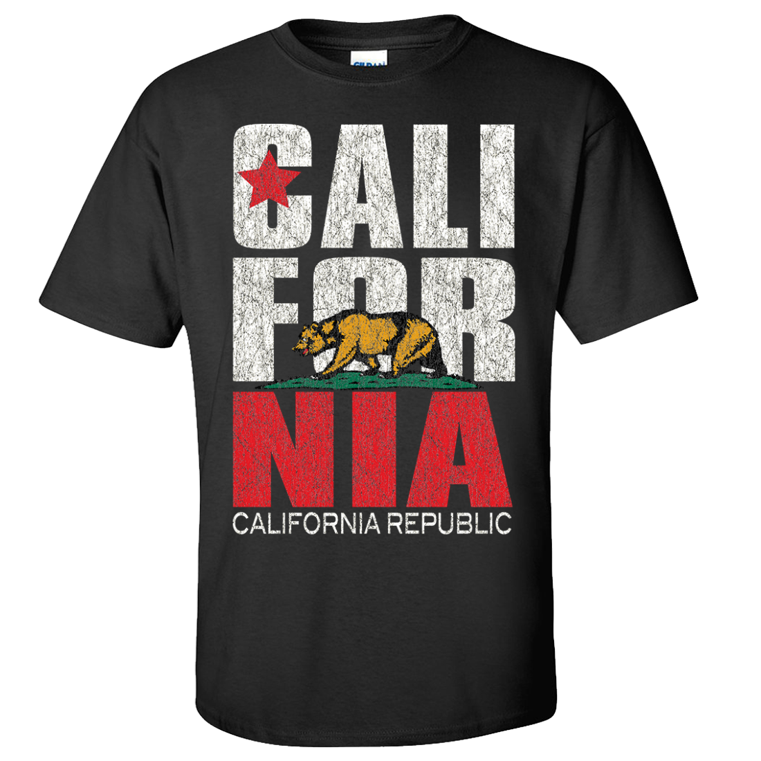 California Republic Vintage Retro Asst Colors T-shirt/tee