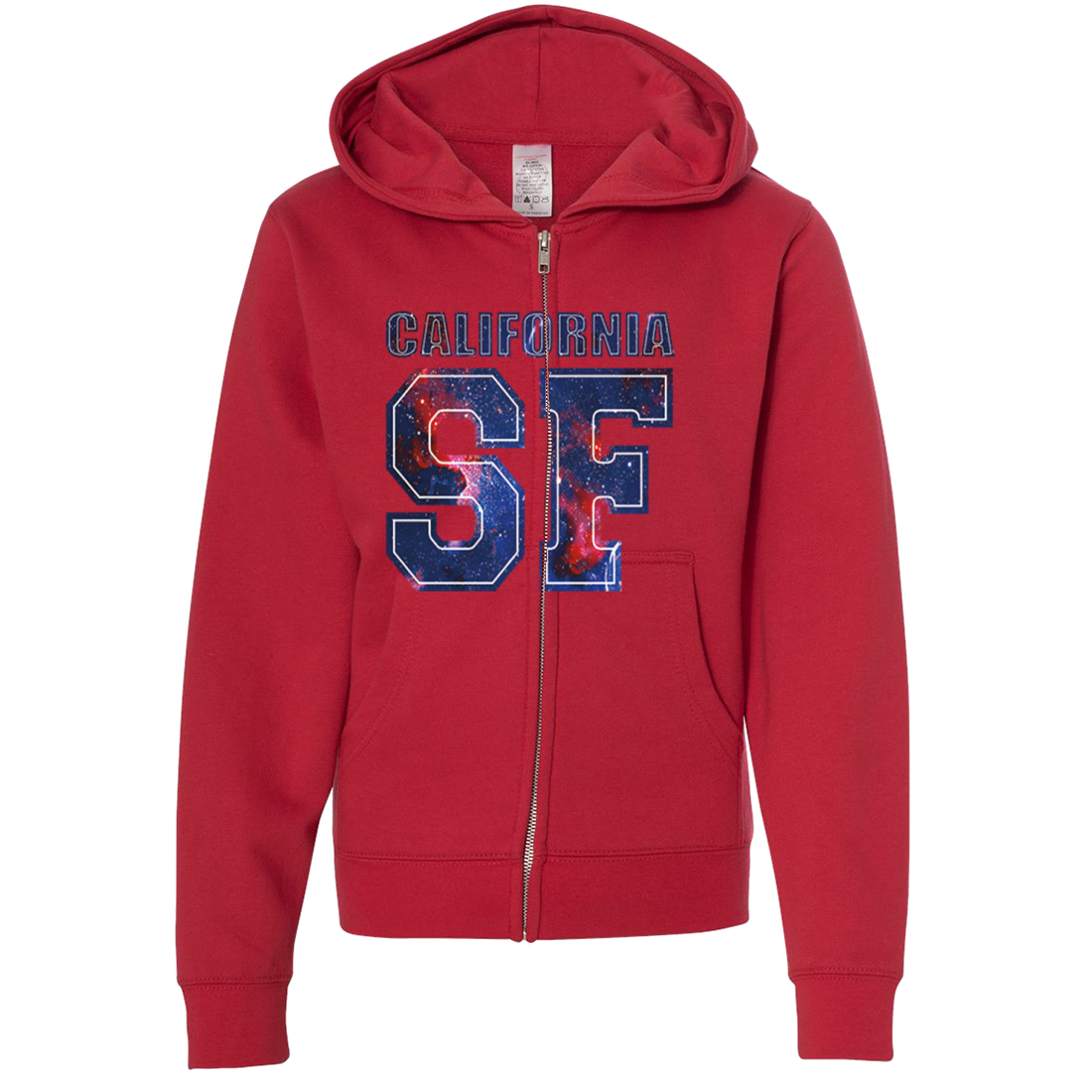 California SF Nebula Premium Youth Zip Up Hoodie California Republic Clothes