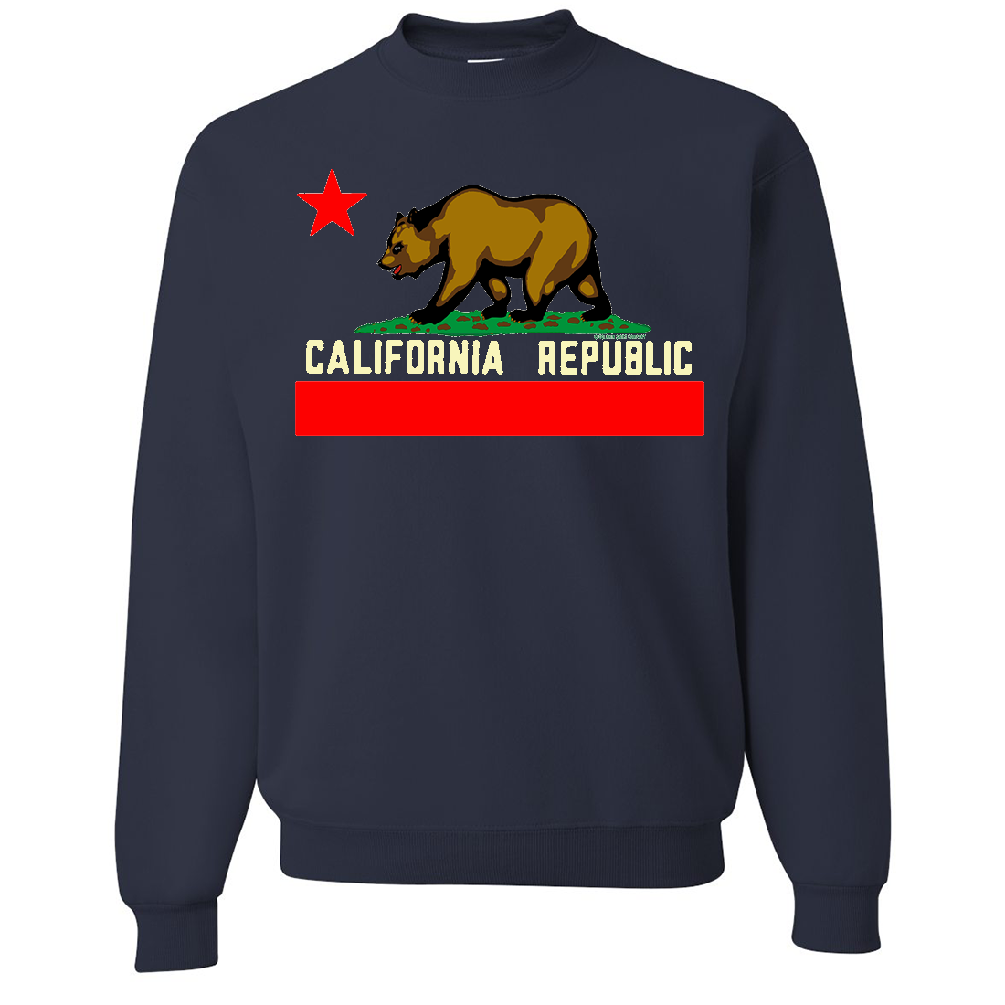 California State Flag Borderless Crewneck Sweatshirt California