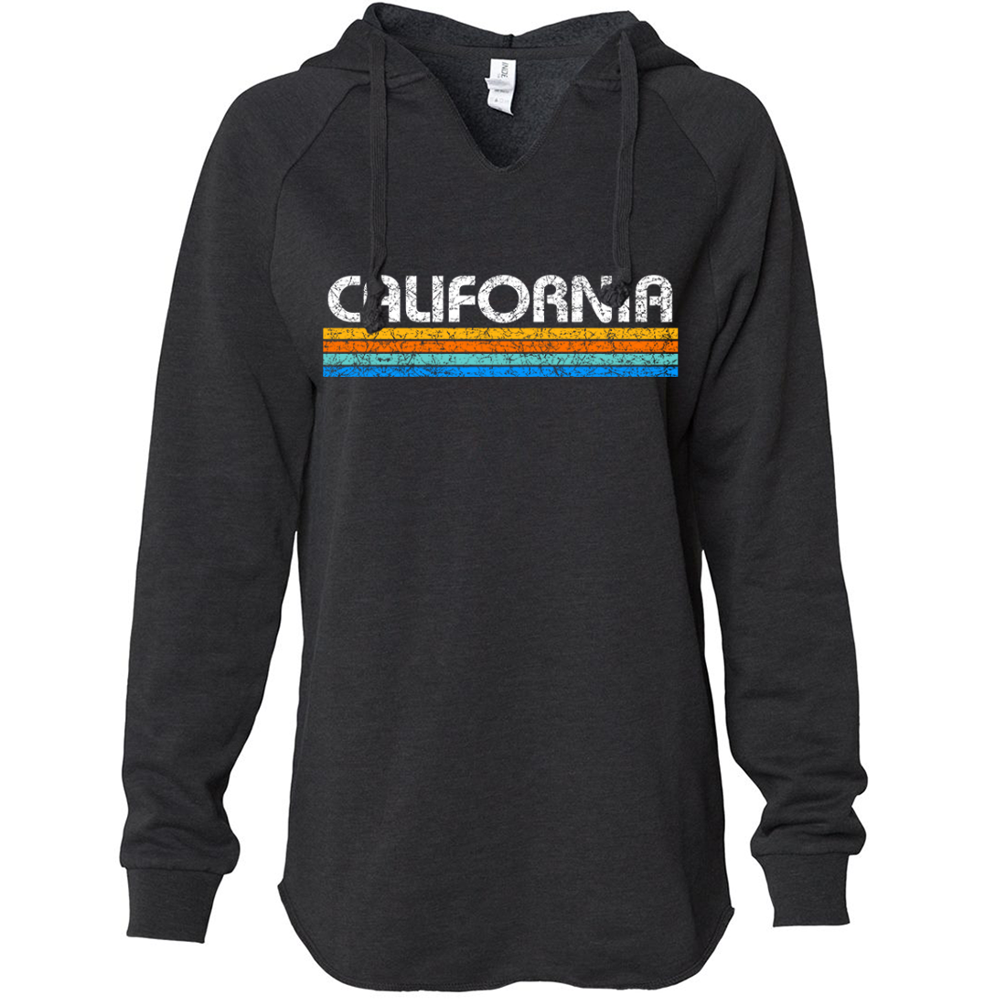 California Vintage Stripe Women's Soft Hooded Pullover