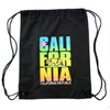 California Republic Neon Retro Cotton Canvas Drawstring Backpack