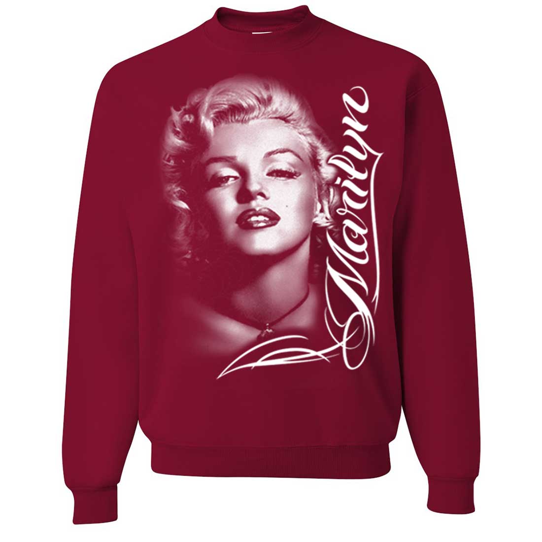 Marilyn Monroe Portrait Signature Crewneck Sweatshirt California