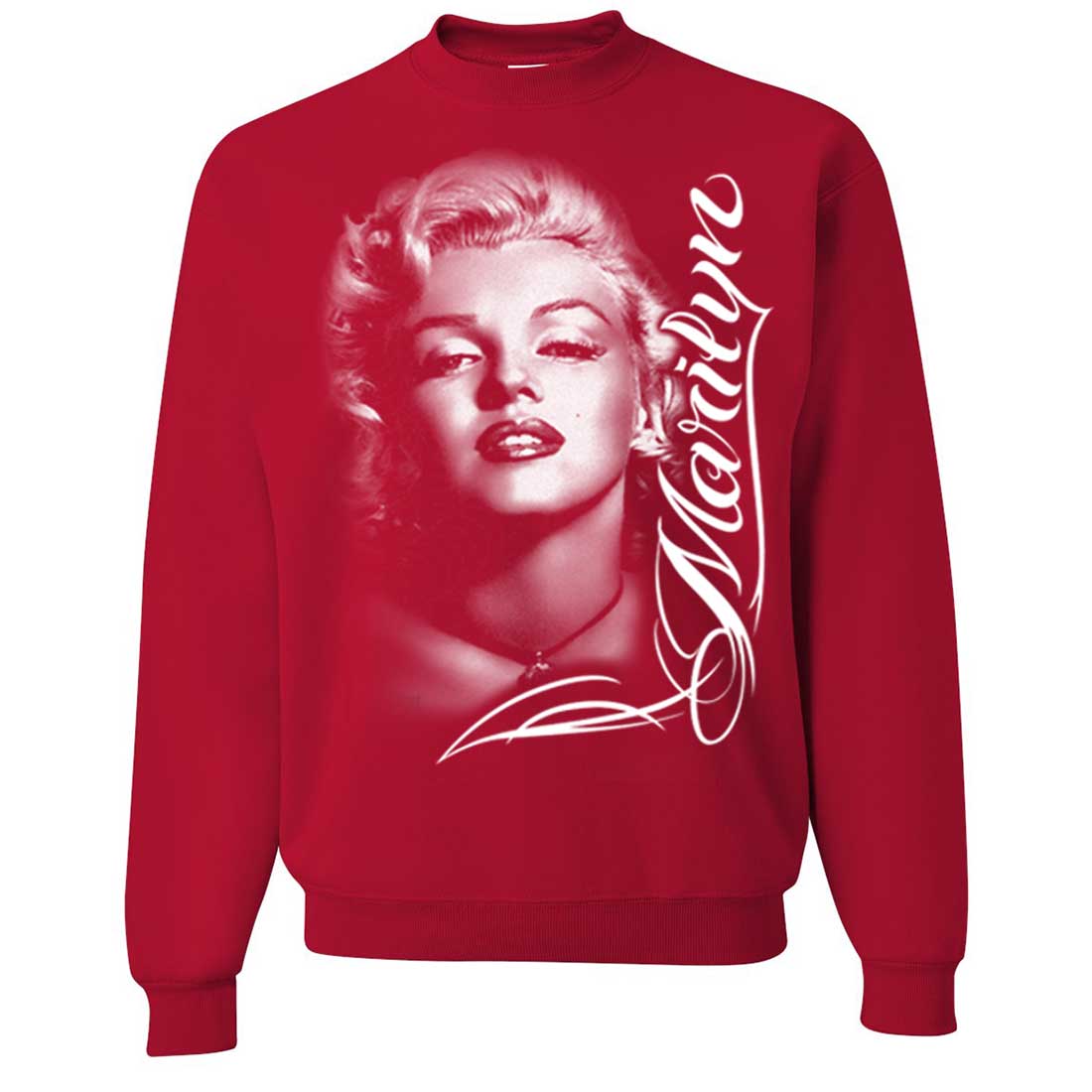Marilyn Monroe Portrait Signature Crewneck Sweatshirt California Republic Clothes